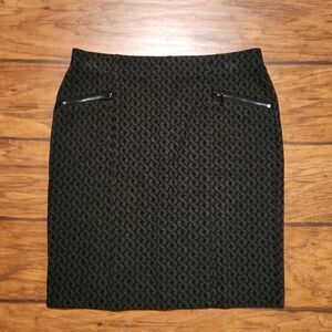 Alfani Petite pencil skirt size 8P with basketweave print